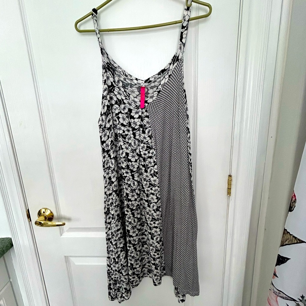 Catherine Malandrino size Large knee length floral and polka dot dress